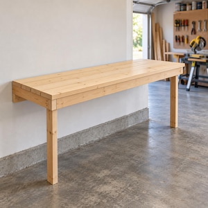 Folding Workbench Plans | Wall Mounted Fold Down Garage Bench, 2x4 2x6 | Printable PDF