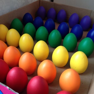 Wooden Rainbow EGGS ONLY Sorting Counting Pretend Play - Etsy
