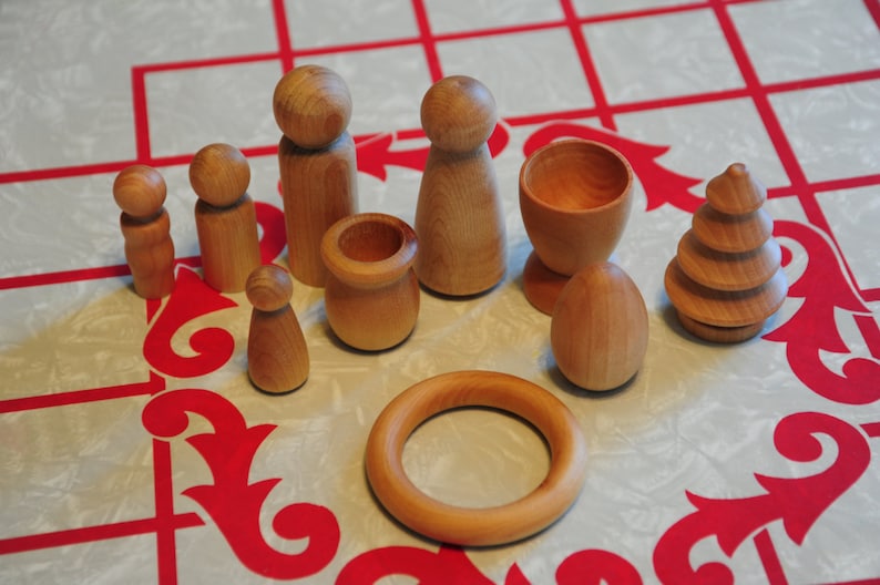 Personalized Wood Baby Toy Gift Set Montessori and Waldorf Etsy