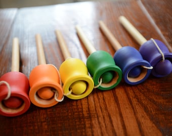 Wooden Rainbow Classic Ball and Cup - A Montessori and Waldorf inspired Dexterity Game