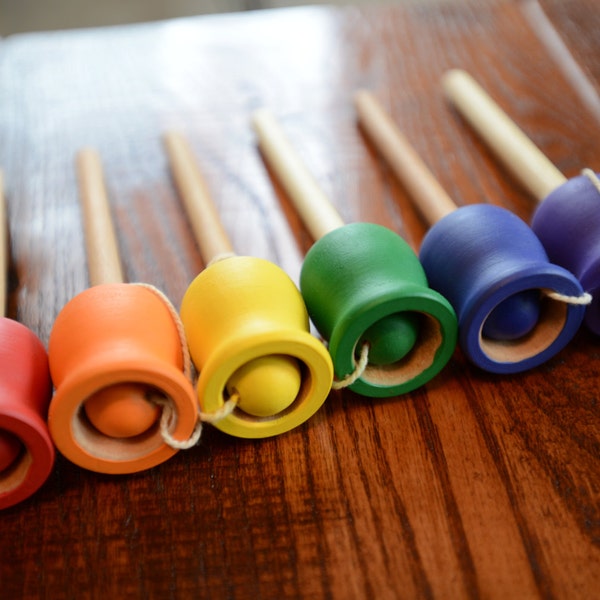 Wooden Rainbow Classic Ball and Cup - A Montessori and Waldorf inspired Dexterity Game