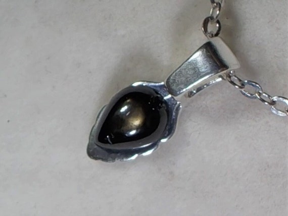 Australian Star Sapphire with Double Six-Pointed Star, July Birthstone, Capricorn Star Stone, Stirling Silver pendant, 15th Anniversary Gem