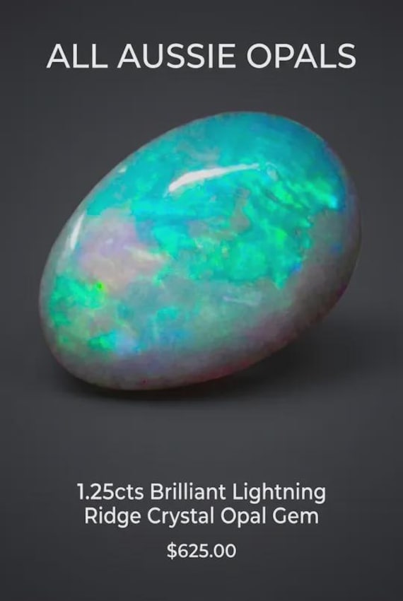 1.25cts Brilliant Lightning Ridge Crystal Opal Gem, October Birthstone, Libra Starstone