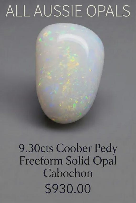 9.30cts Coober Pedy Freeform Solid Opal Cabochon, October Birthstone, Libra Starstone