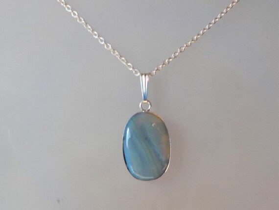 Beautiful Big 6.15 carat Opal Picture Stone Pendant from Lightning Ridge,  October Birthstone, Libra Star Stone, 14th Anniversary Gem