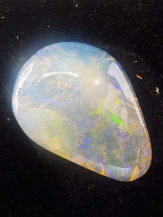 4.35cts Pear Shaped Coober Pedy Crystal Opal Cabochon, October Birthstone, Libra Starstone