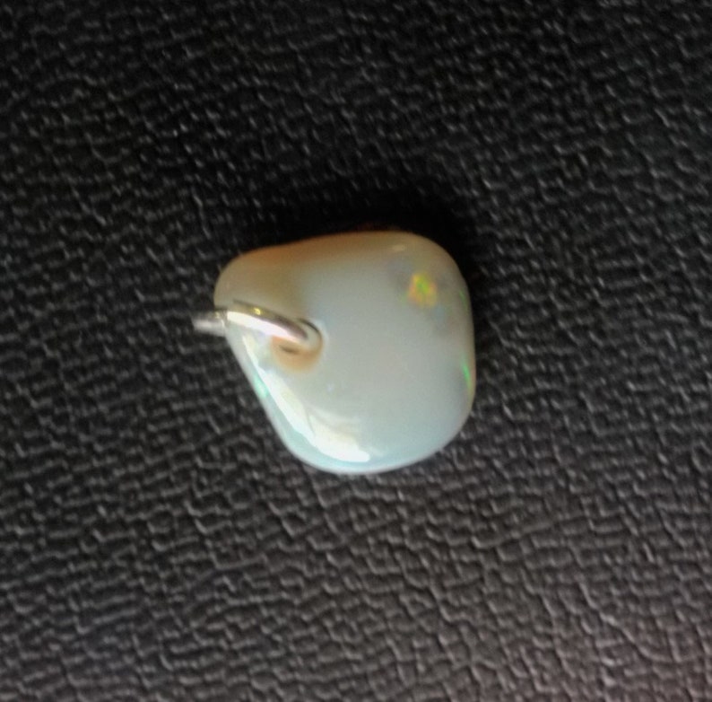 Lovely Multicolored Lightning Ridge Opal Charm for Necklace or Bracelet 14th Anniversary Gem October Birthstone Libra Star Stone