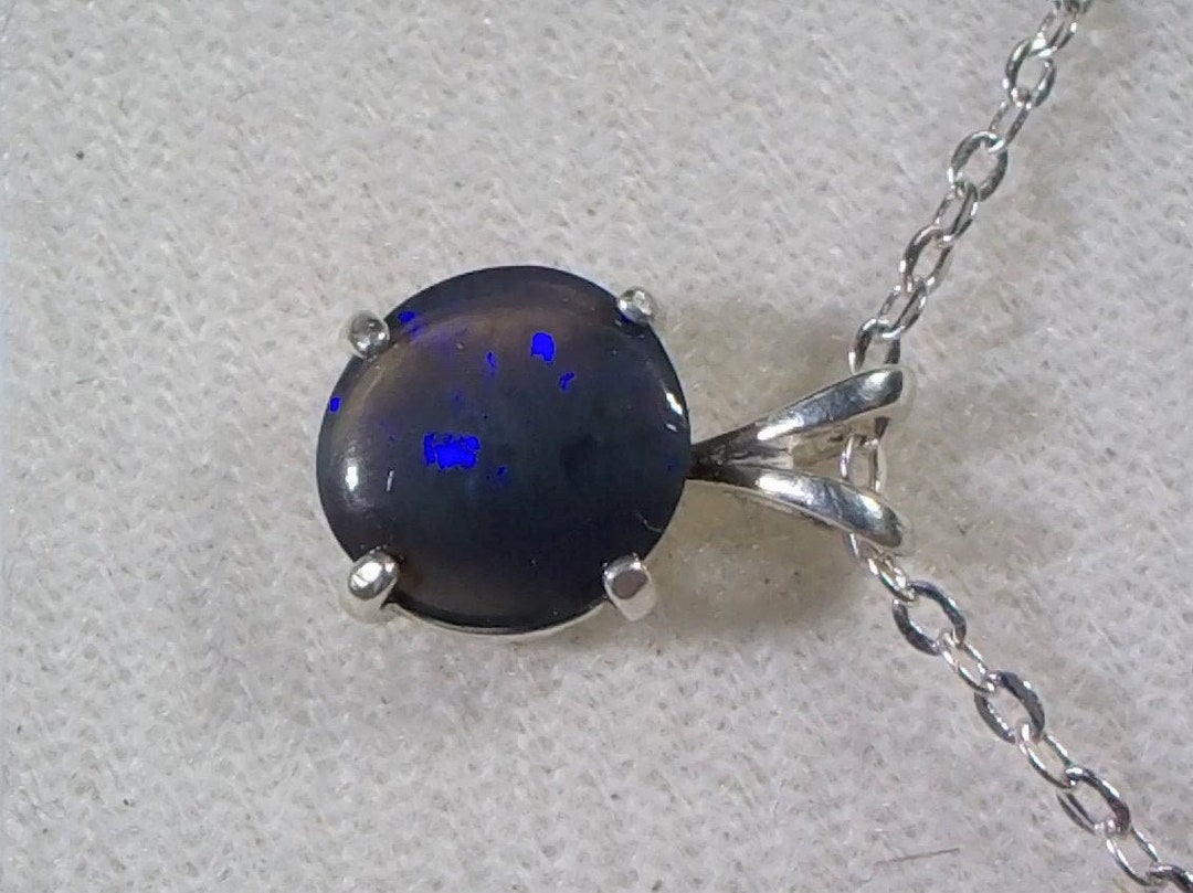 Pierre D'Opale Noire Australienne 5,50 Carats - Opale De Feu Naturelle Certifiée Pour Bijoux