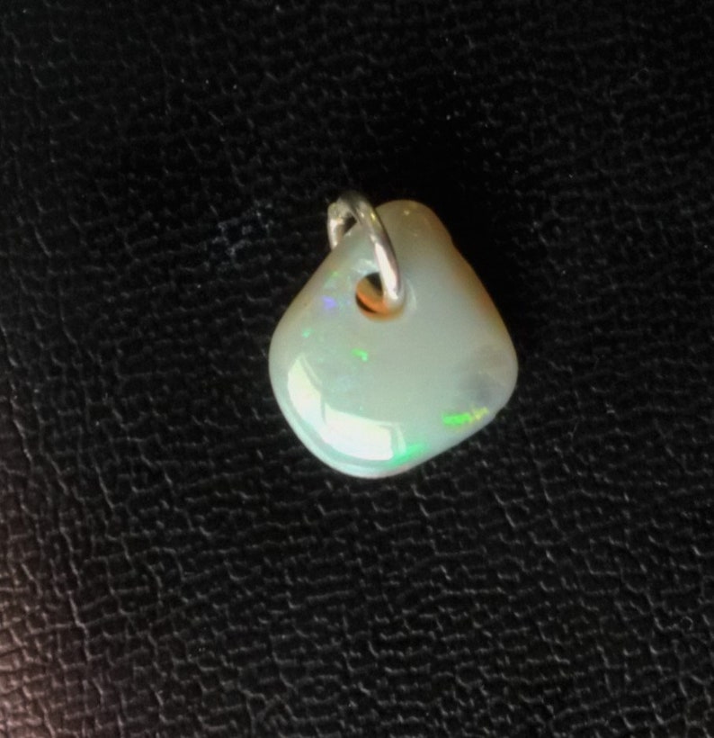 Lovely Multicolored Lightning Ridge Opal Charm for Necklace or Bracelet 14th Anniversary Gem October Birthstone Libra Star Stone
