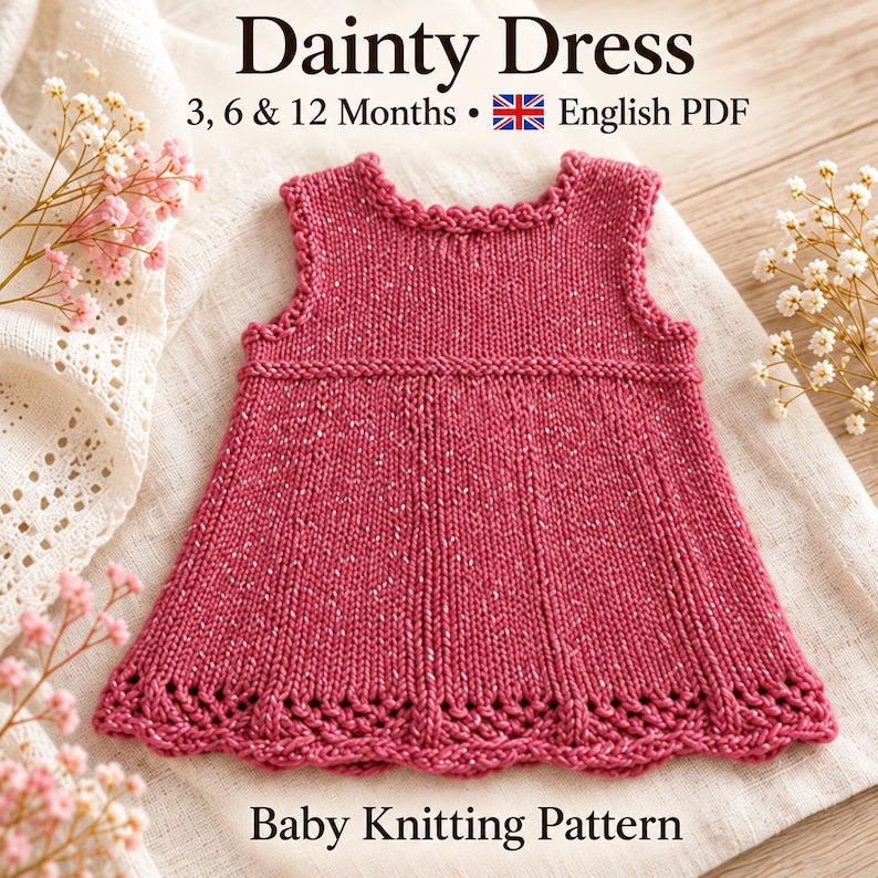 Baby Dress Pattern | Baby Knitting Pattern | Knit Baby Dress Pattern ...