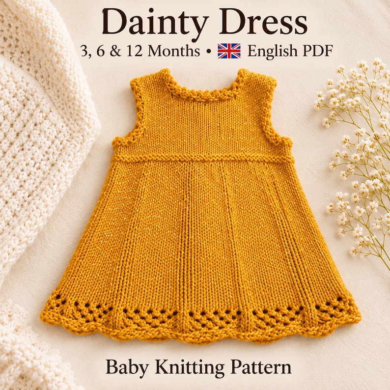 Baby Dress Pattern | Baby Knitting Pattern | Knit Baby Dress Pattern ...