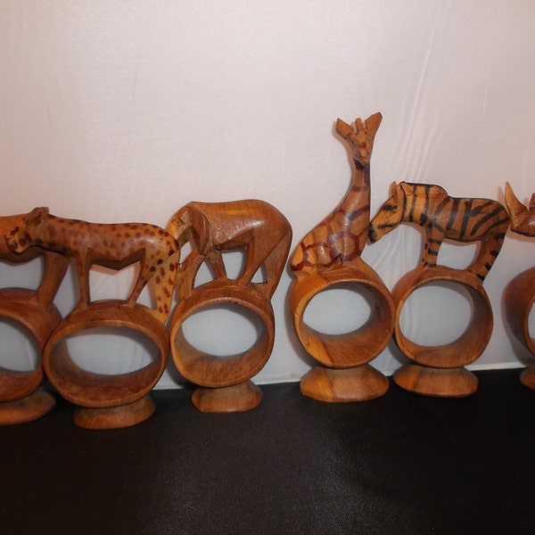 African Round Napkin Holders