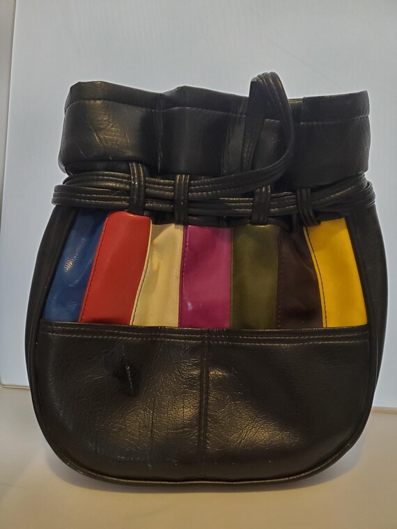 Vintage patchwork handbag - image 3