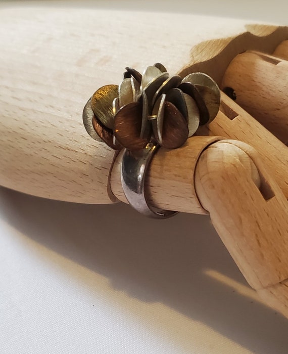 Abstract sterling silver ring - image 1