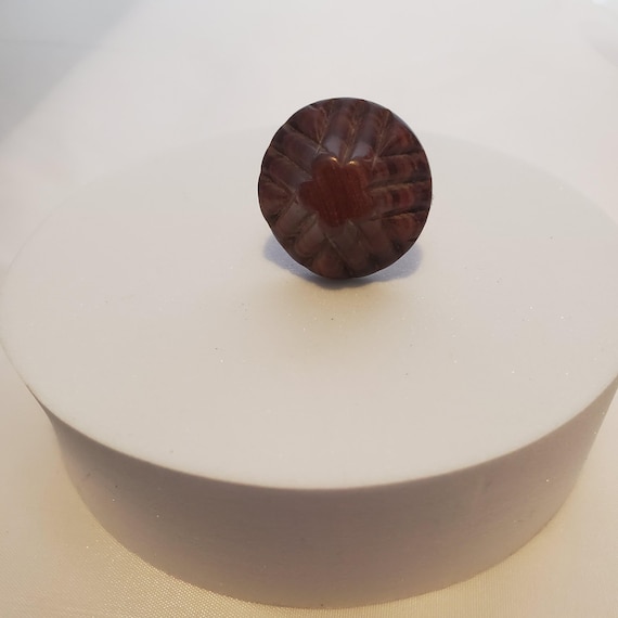 Abstract wood adjustable ring - image 2