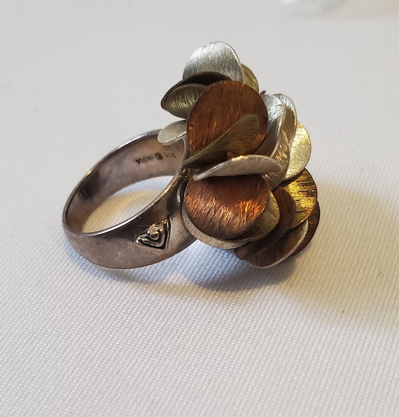 Abstract sterling silver ring - image 2