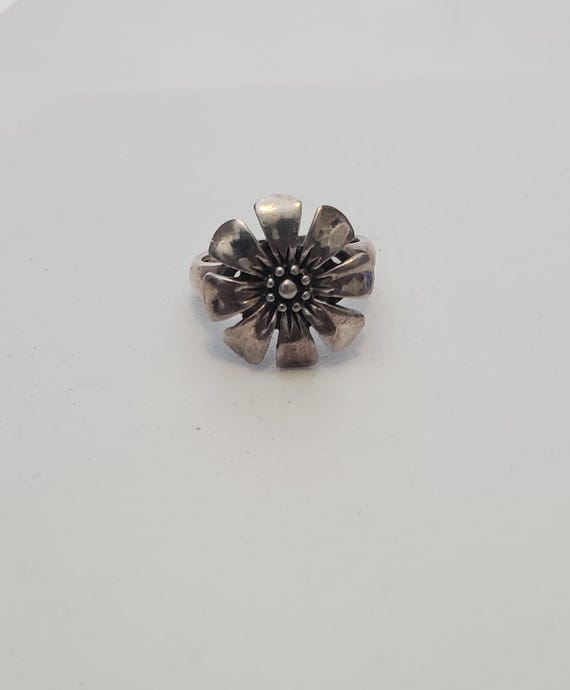 Flower 925 sterling silver ring - image 1