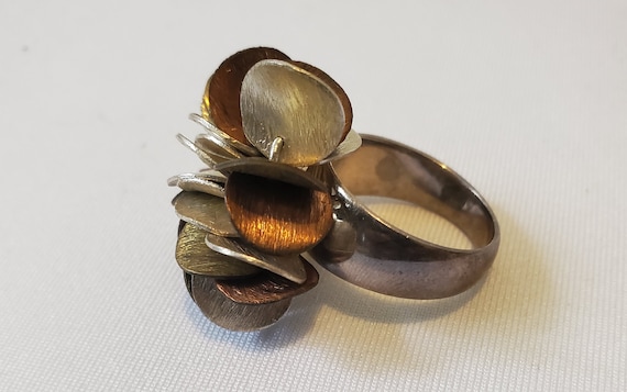 Abstract sterling silver ring - image 4