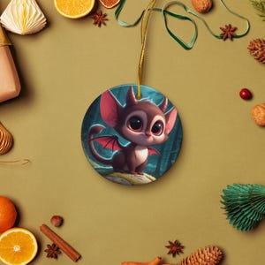 Kerstornament Jersey Devil | Schattig cryptide ornament voor kinderen, kawaii Jersey Devil kerstboomversiering, grappig cryptide kerstcadeau