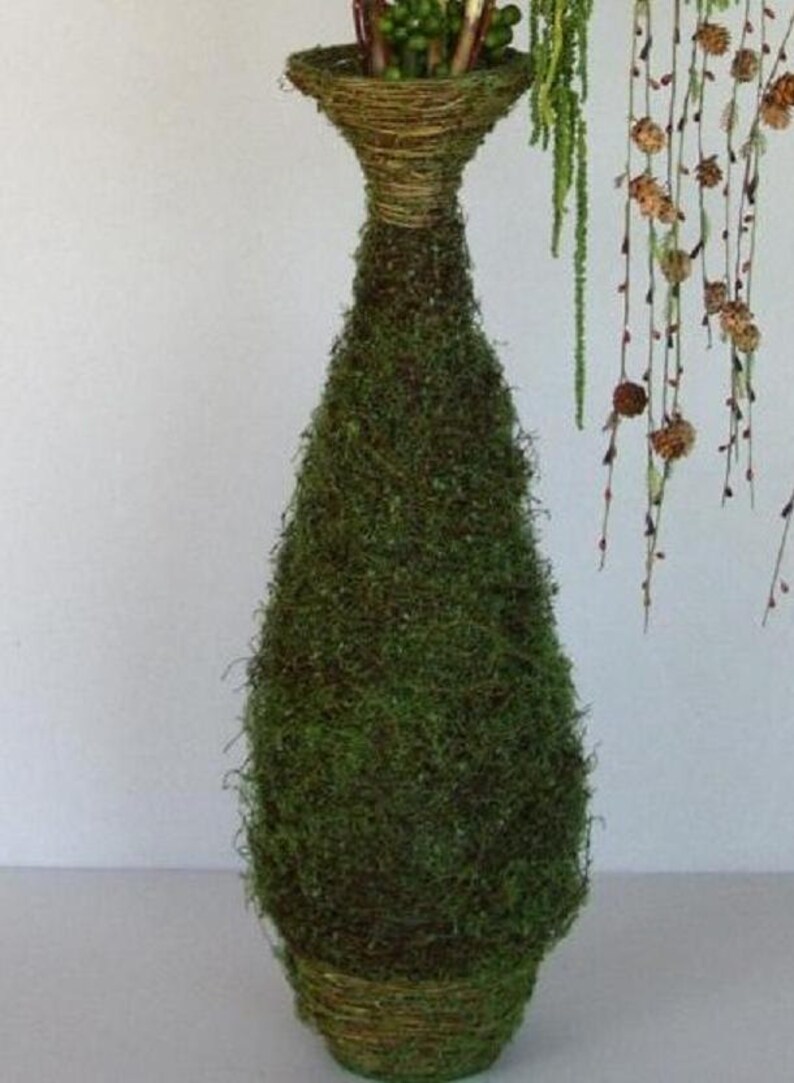 ANGEL VINE Floor Vase DIY Moss Covered Angel Vine Vase Etsy