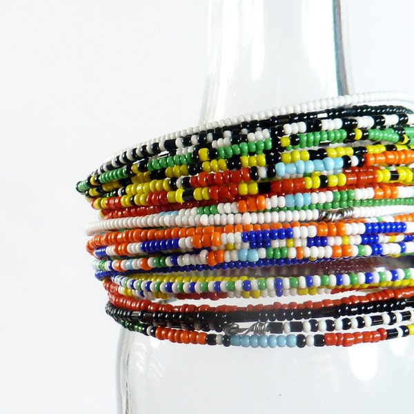 Assorted Masai-Inspired Beaded Bangles