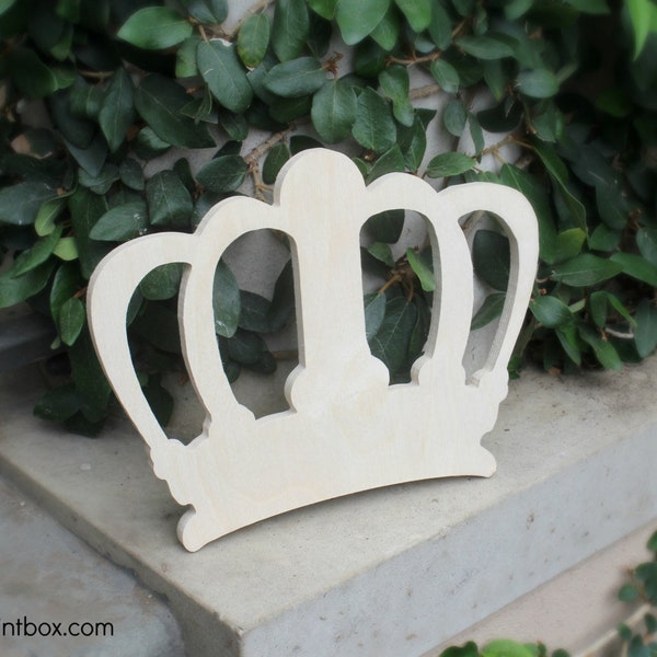 Wooden Princess Crown - Princess Crown for Wall - Baby Room Prince Crown - Baby Crown - Birthday Crown - Wood Craft Crown - DIY Crown Decor