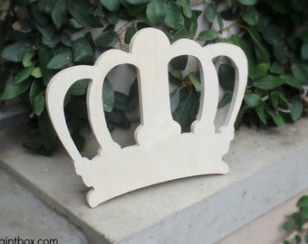 Wooden Princess Crown - Princess Crown for Wall - Baby Room Prince Crown - Baby Crown - Birthday Crown - Wood Craft Crown - DIY Crown Decor
