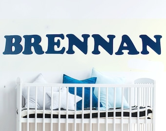 Blue Painted Wood Letters - Painted Boys Wall Letters - Custom Painted Wooden Letters - Kids Room Wall Letters - Nursery Room Wood Letters