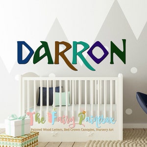 Fantasy Nursery Room Wall Letters - Above Crib Fantasy Bedding Decor Hanging Letters - Fairy Tale Decor - Fantasy Baby Room Wooden Letters