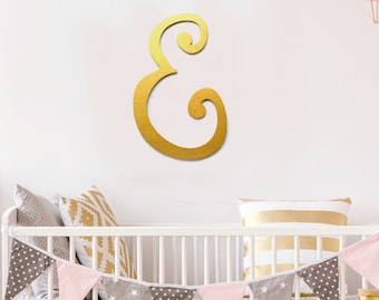 Gold Nursery Wall Large Monogram Letters - Monogram Wall Hanging - Wooden Initials - Wall Letters - Monogram Decor - Baby Name Wall Decor