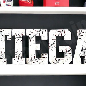 Vintage Baseball Nursery Decor Painted Wall Letters, Baseball Kids Room Decorative Sign Letters, Baseball Baby Name Sign Sports Nursery Room