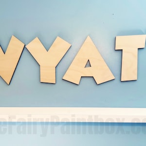 Unpainted Wood Wall Letters, Unfinished Wooden Letters, Large Wood Letters for Baby Room, Custom Craft Shapes Craft Numbers Craft Letters
