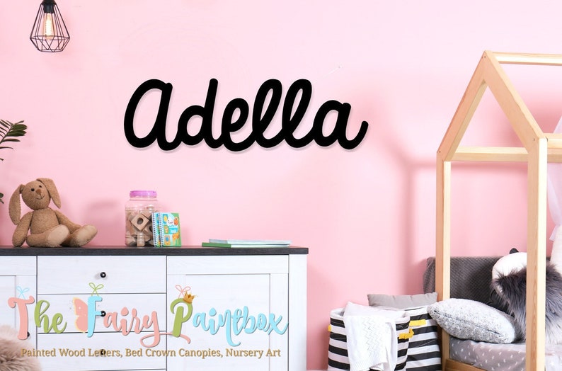 Girls Nursery Wall Painted Letters Baby Name Wall Hanging Etsy