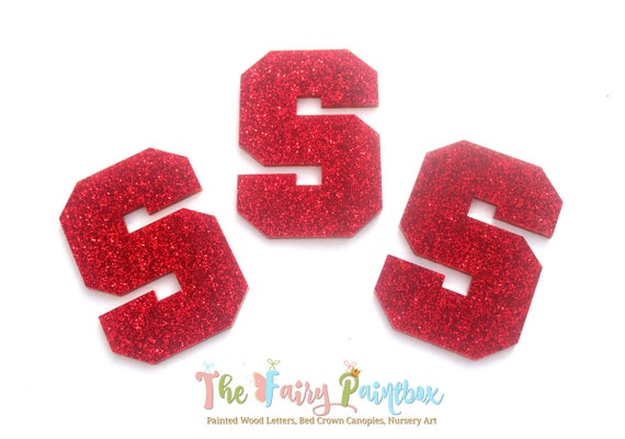 Glitter Monogram Letters Glitter Wall Letters Plastic Wall Etsy