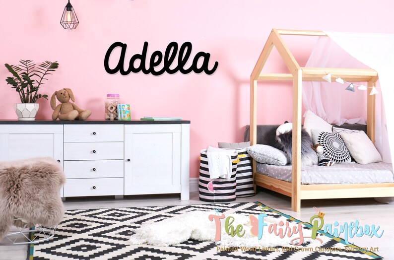Girls Nursery Wall Painted Letters Baby Name Wall Hanging Etsy