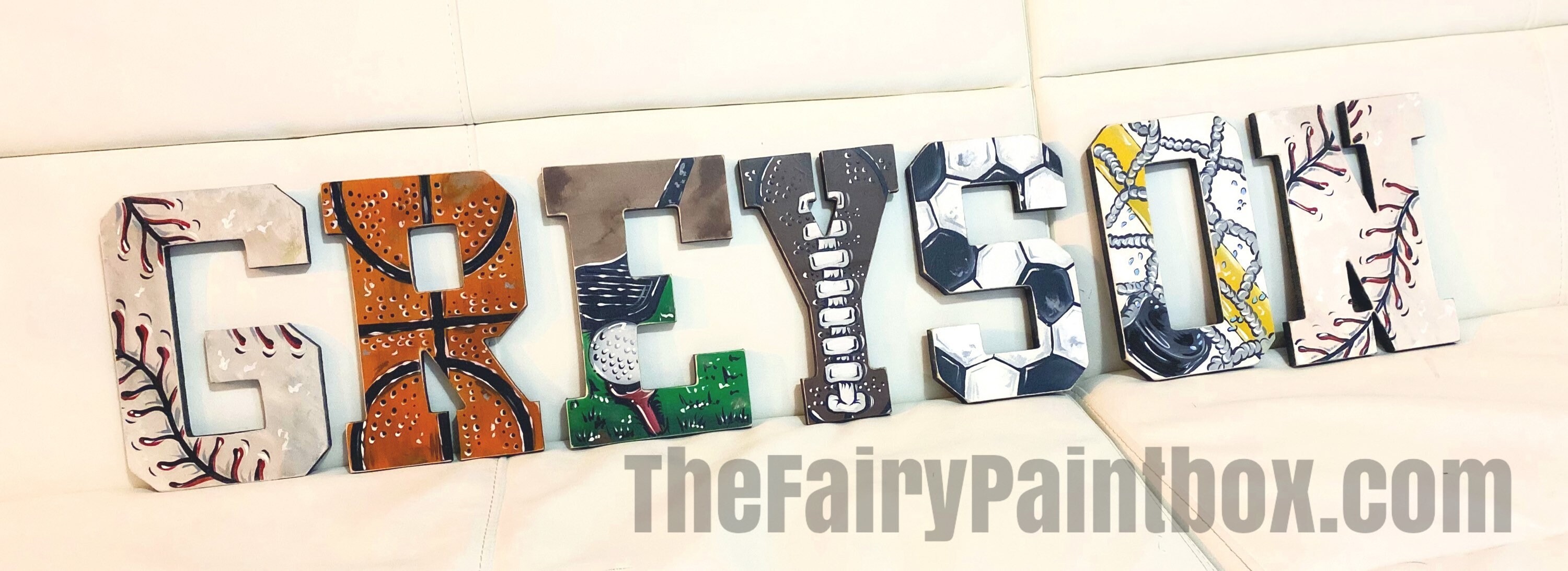 Custom Team Painted Wall Letters - Sports Fan Cave Hanging Wall Letter –  TheFairyPaintBox
