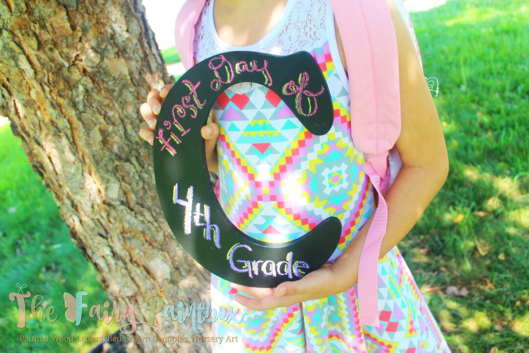 Monogram Chalkboard Letter First Day Of School Chalkboard Letter