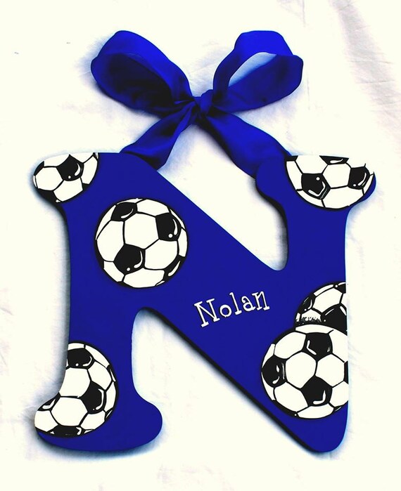 Soccer Nursery Letters Soccer Painted Letters Soccer Etsy
