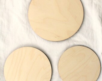 Wooden Blocks DMiotech Basswood Wood Discs, 5 Pack, 8 Inch X 1/4 Inch, Round Wood Slices