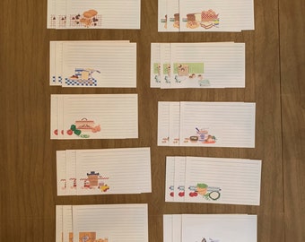 Lori Holt Farm Girl Vintage 3 X 5 Index Card Set 72 Index Cards Plus 12 Dividers