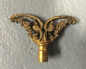 Vintage finial - lamp part - Architectural salvage - findings - floral