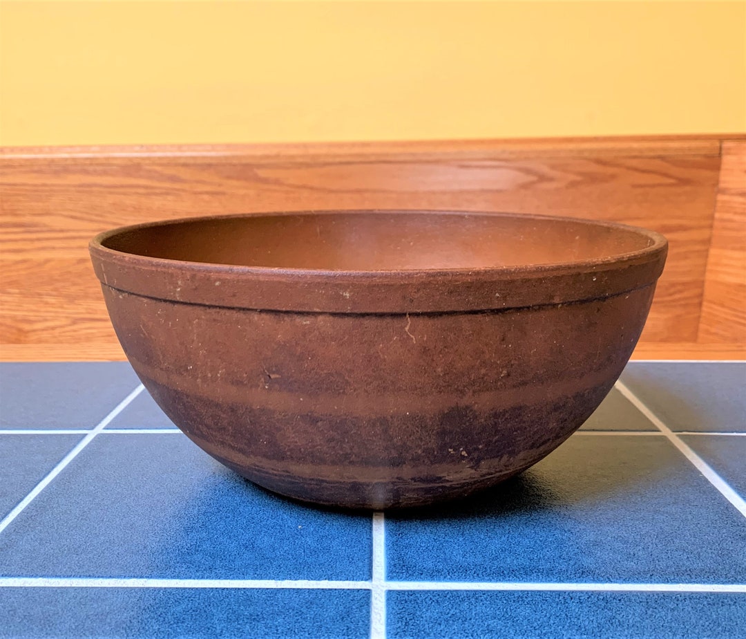 Vintage Ellingers Agatized Wood Bowl 10 1/4 in Etsy