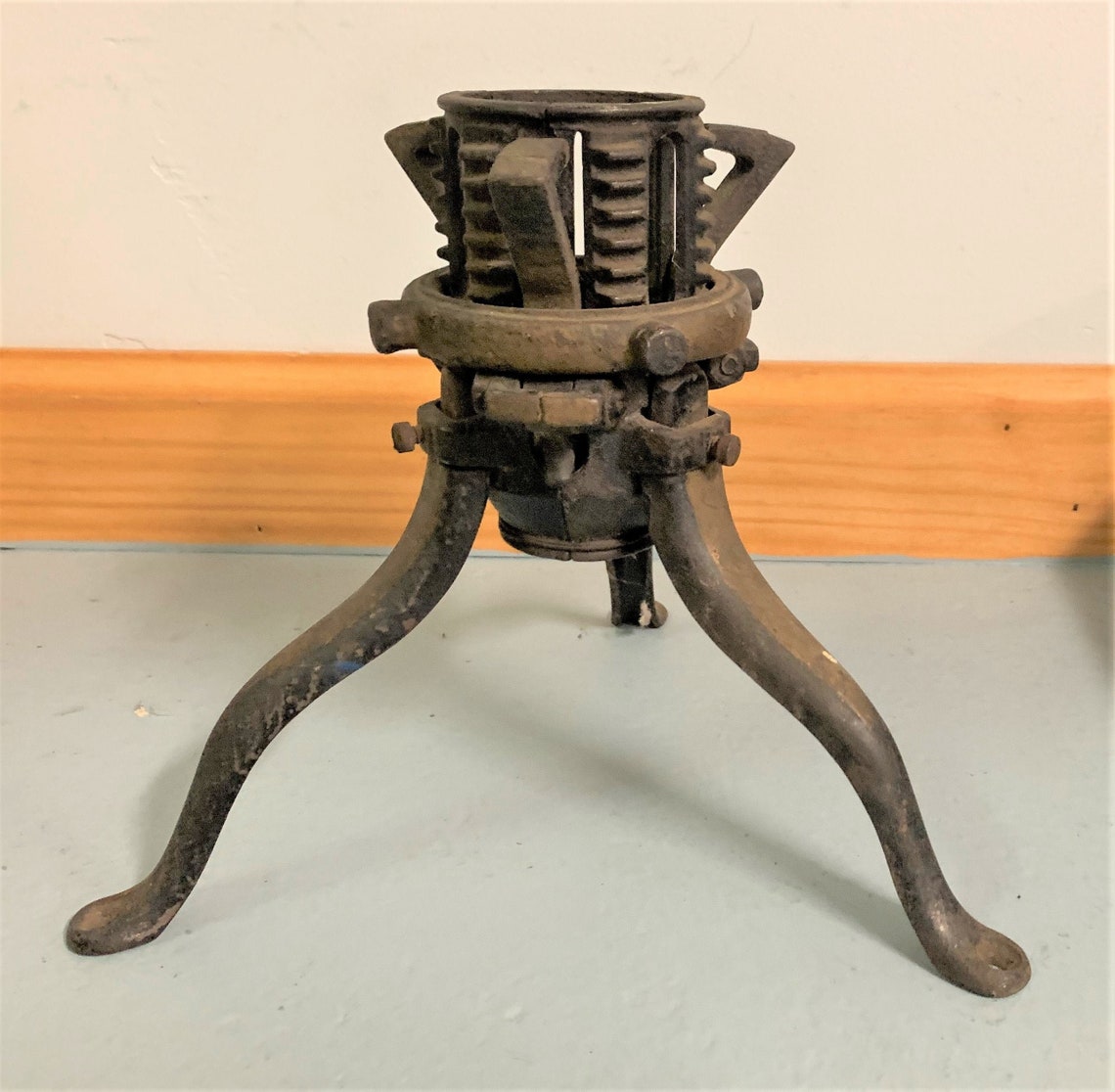 Antique Christmas Tree Stand Cast Iron USA Patent Etsy