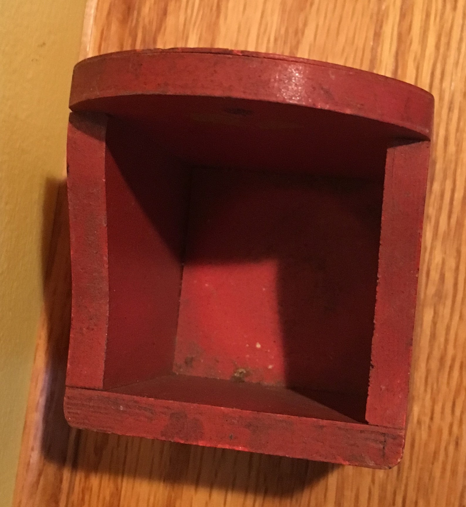 Vintage wooden match box SMALL match holder folk art Etsy