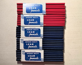 Vintage lead pencils - lot of 60 - Excelsior - Reliance pencil co. USA - 2225 and 2226 red