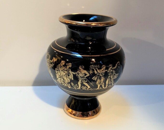 Vintage 24k Gold Trim Vase SMALL 3 1/2 Tall Etsy