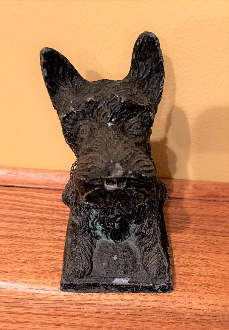 Vintage cast metal scottie dog bank black scotty dog Etsy