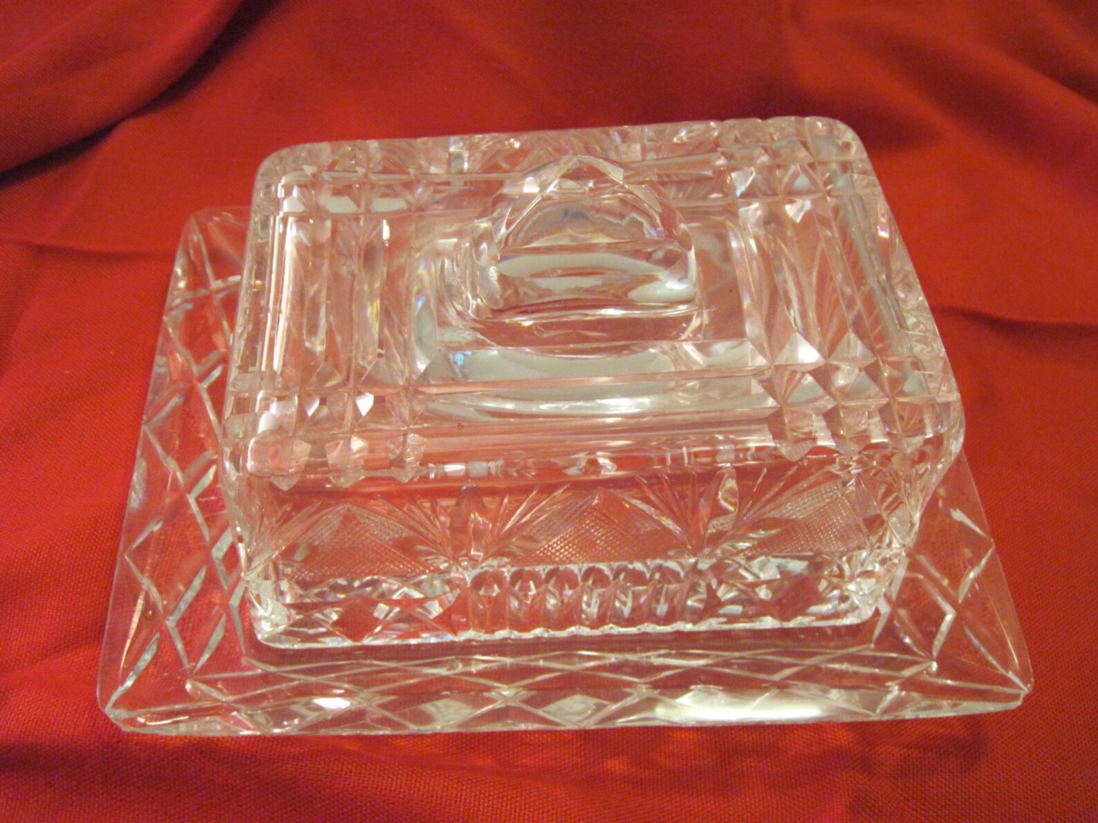 A Lead Crystal Cheese Dish and Cover Etsy