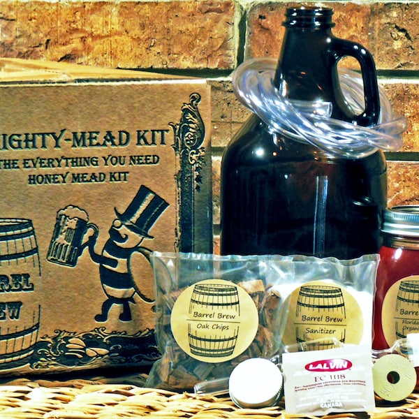 Mighty Mead Complete Equipment and Ingredient Kit - Including Fresh Harvest Raw Honey