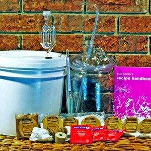 1 Gallon Wine Equipment and Ingredient Kit - Everything You Need To Make Wine With Any Fruit You Want!! -